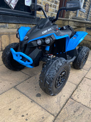 Cam-Am Maverick 24V Kids Electric Ride On Quad – packed with exciting features.