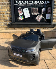 Range Rover Evoque for Kids 12v Electric Ride On Car Leather Seats and Eva Wheels plus Parental Remote Control MP4 Player