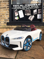 BMW i4 12v Car, Leather Seats & Rubber Tyres, Remote & Self Drive