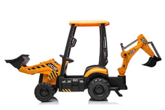 New 12v JCB kids electric ride on tractor and digger - Remote & Self Drive,Yellow