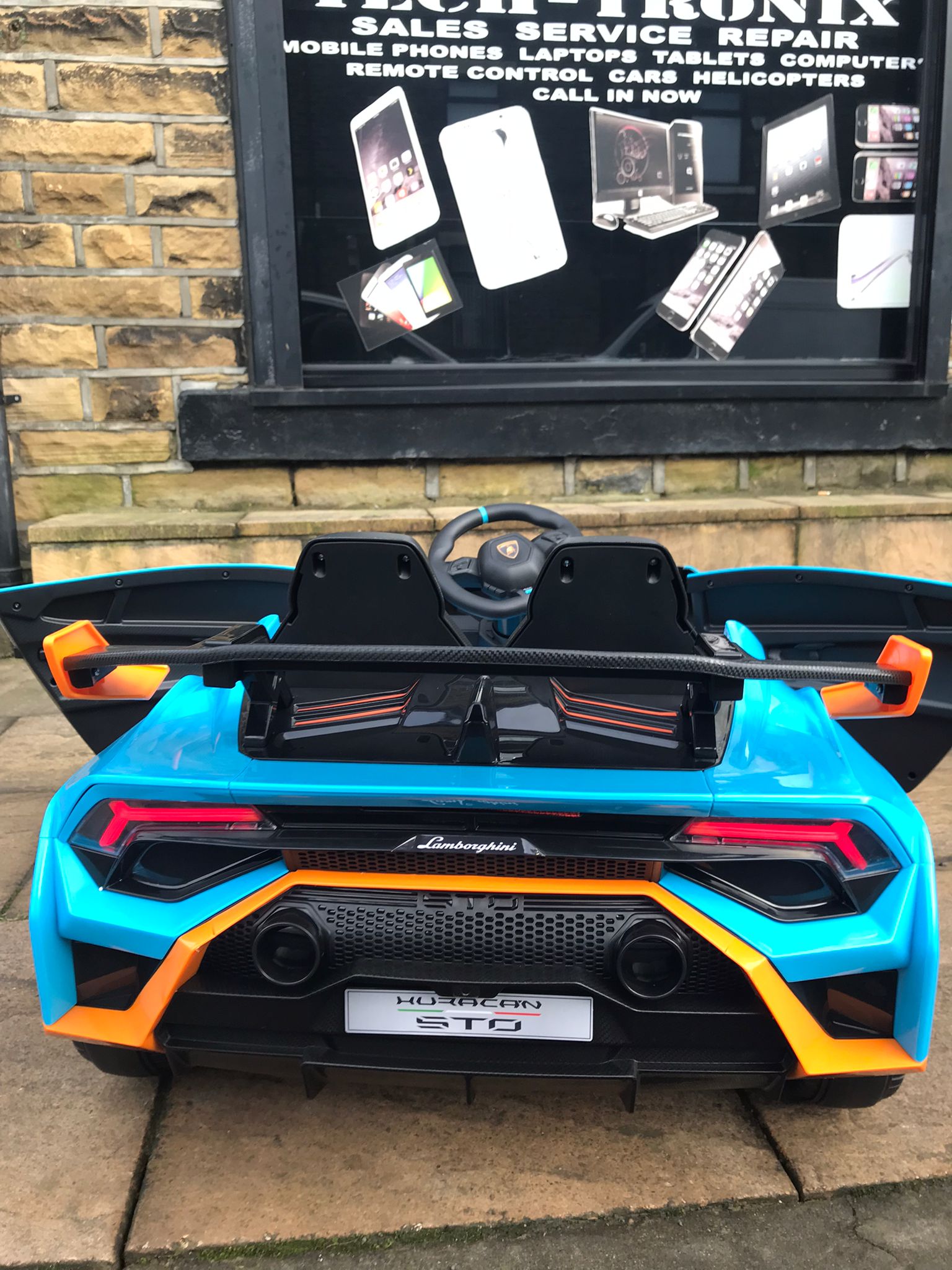 Here we have the amazing new official licensed Lamborghini Huracan STO 24v Drift Kids Ride On car with parental remote control function