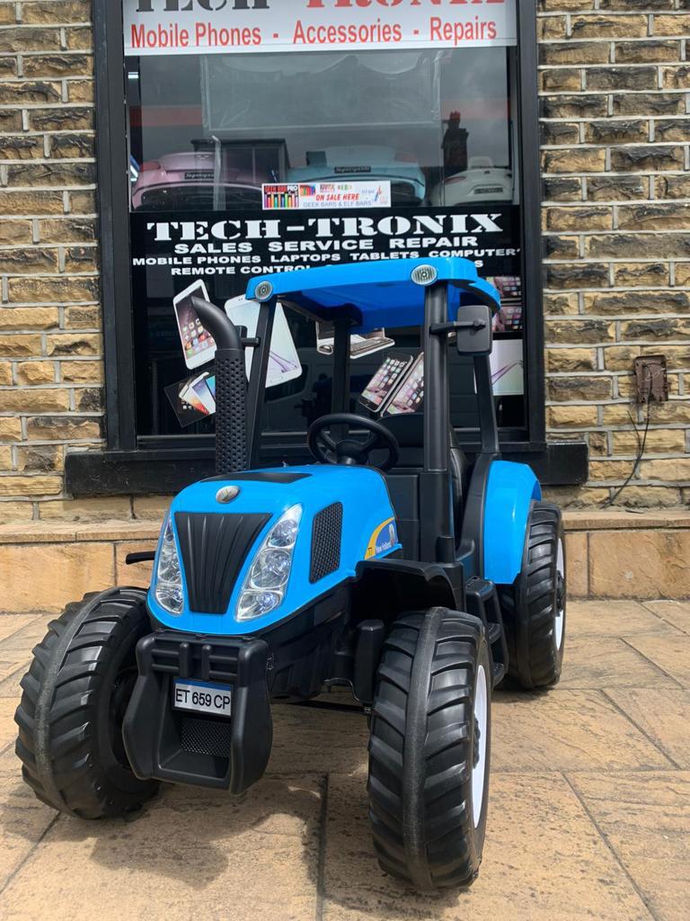 In Stock Collection Only Ring 01274 638554 New Holland Kids Tractor T7 Electric Ride On – Blue – OFFICIAL LICENSED 12v & 24v Available