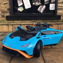 Here we have the amazing new official licensed Lamborghini Huracan STO 24v Drift Kids Ride On car with parental remote control function