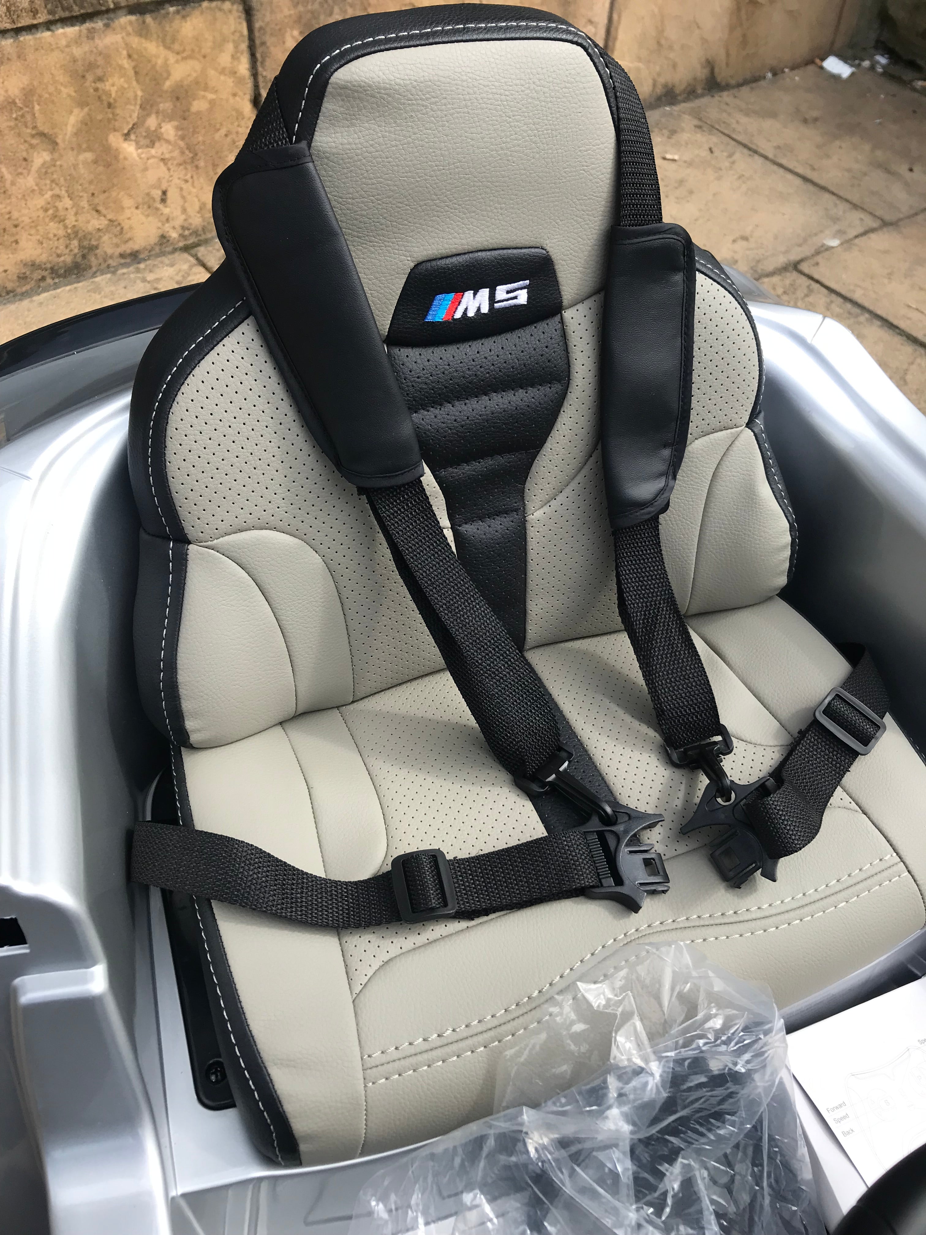 BMW M5 Kids Ride on Electric Car 12v With leather Seats and Eva Wheels