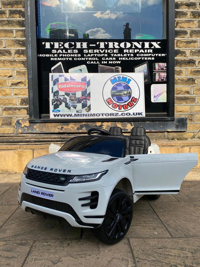 Range Rover Evoque for Kids 12v Electric Ride On Car Leather Seats and Mini Motorz