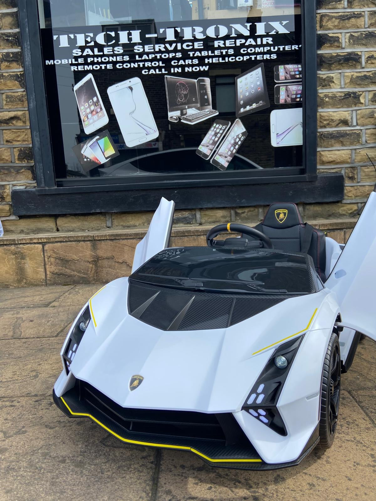 Licensed Lamborghini Autentica - 12v Kids Ride on Car with Remote

Extra Features with no extra cost (Added Free):
Leather Seats and EVA Wheels
Bluetooth Connectivity
USB/MP3 Connectivity
Built in Music Functions

Introducing the Lamborghini Autentica Kid