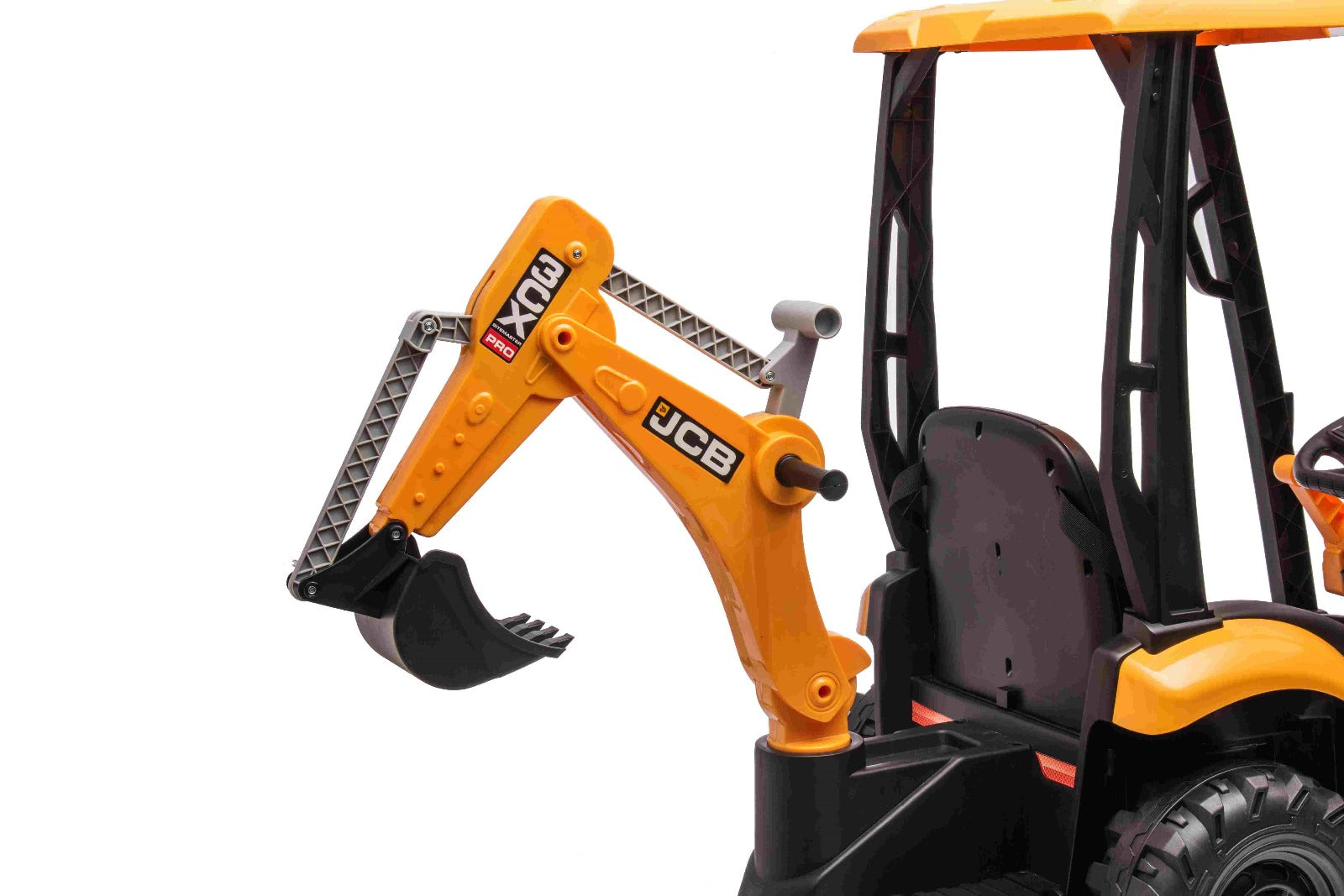 New 12v JCB kids electric ride on tractor and digger - Remote & Self Drive,Yellow