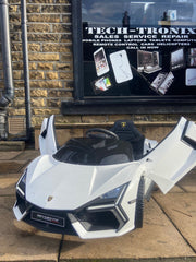 Lamborghini Ruevelto Kids Ride-On Car, Leather Seats, Rubber Tyres, Remote & Self Drive