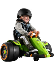 Huffy Green Machine 360 6v Kids Electric Ride On Spin Go Kart Outdoor Toy Green